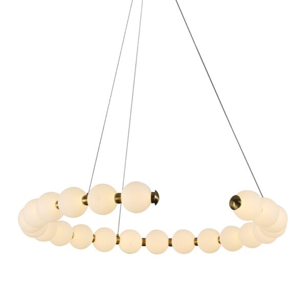 ΚΡΕΜΑΣΤΟ Φ/Σ LED 30W 2200LM 3000K IP20  ΧΡΥΣΟ ΑΛΟΥΜΙΝΙΟ + ΑΚΡΥΛΙΚΟ