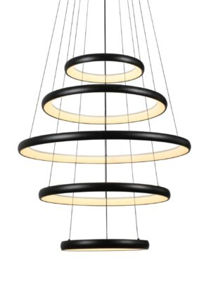 HARMONY-ΦΩΤΙΣΤΙΚΟ ΚΡΕΜΑΣΤΟ ΜΑΥΡΟ ΑΛΟΥΜΙΝΙΟΥ LED SMD 80W CCT 6400LM IP20 Φ800X1900MM