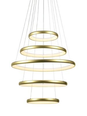 HARMONY-ΦΩΤΙΣΤΙΚΟ ΚΡΕΜΑΣΤΟ ΧΡΥΣΟ ΑΛΟΥΜΙΝΙΟΥ LED SMD 80W CCT 6400LM IP20 Φ800X1900MM