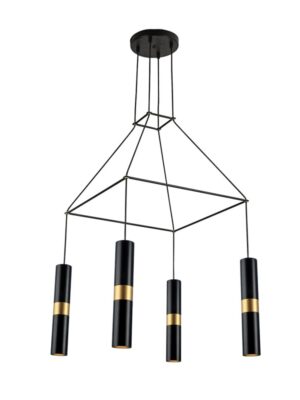 NETTO ΦΩΤΙΣΤΙΚΟ ΚΡΕΜΑΣΤΟ ΜΑΥΡΟ ΜΑΤ ΜΕΤΑΛΛΙΚΟ ΣΥΜΒΑΤΙΚΟ 4ΧGU10 IP20 Φ560Χ1500mm