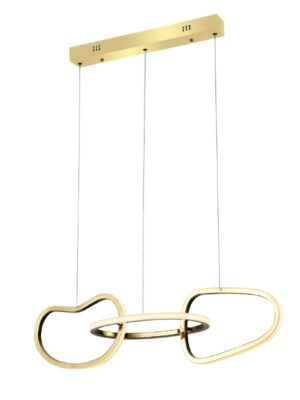 ΚΡΕΜΑΣΤΟ Φ/Σ LED 42W 3300LM CCT IP20  ΧΡΥΣΟ ΑΤΣΑΛΙ + ΑΚΡΥΛΙΚΟ