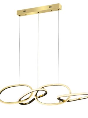 ΚΡΕΜΑΣΤΟ Φ/Σ LED 60W 4800LM CCT IP20 ΧΡΥΣΟ ΑΤΣΑΛΙ + ΑΚΡΥΛΙΚΟ