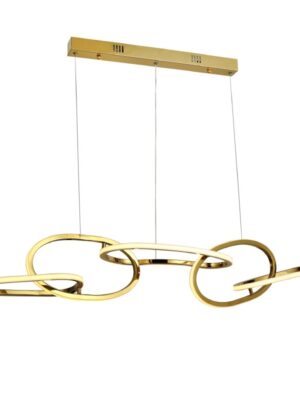 ΚΡΕΜΑΣΤΟ Φ/Σ LED 72W 5700LM CCT IP20 ΧΡΥΣΟ ΑΤΣΑΛΙ + ΑΚΡΥΛΙΚΟ