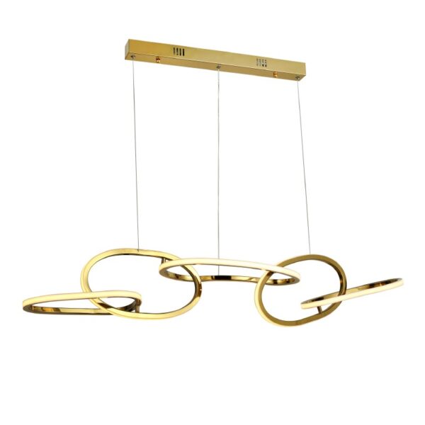 ΚΡΕΜΑΣΤΟ Φ/Σ LED 72W 5700LM CCT IP20 ΧΡΥΣΟ ΑΤΣΑΛΙ + ΑΚΡΥΛΙΚΟ