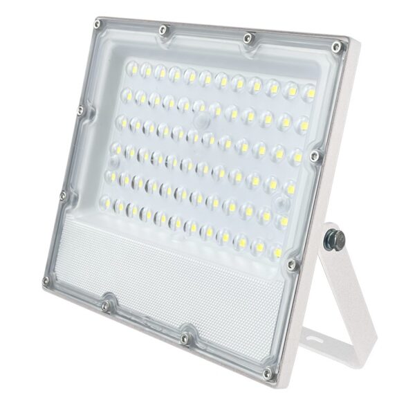 LED SMD ΠΡΟΒΟΛΕΑΣ ΛΕΥΚΟΣ 100-277V AC 50W 6000K 6000LM IP65 Ra80 5YRS IK08 ΒΑΛΒΙΔΑ ΕΚΤΟΝΩΣΗΣ
