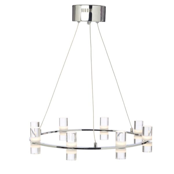 NETTO ΦΩΤΙΣΤΙΚΟ ΚΡΕΜΑΣΤΟ ΧΡΩΜΙΟ ΑΛΟΥΜΙΝΙΟ LED 32W 3000K 2880Lm IP20 Φ520Χ1315mm