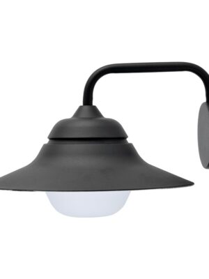 JULIE - ΦΩΤΙΣΤΙΚΟ ΚΗΠΟΥ ΑΡΧΙΤΕΚΤΟΝΙΚΟΥ ΦΩΤΙΣΜΟΥ ΕΠΙΤΟΙΧΟ ΑΤΣΑΛΙ ΜΑΥΡΟ ΣΥΜΒΑΤΙΚΟ 1XE27 IP44 340x380x245mm