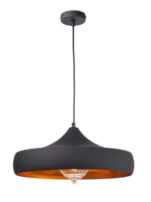 ΚΡΕΜΑΣΤΟ Φ/Σ 1ΧΕ27 ΜΕΤΑΛΛΙΚΟ ΜΑΥΡΟ/ΧΡΥΣΟ Φ46ΧΗ123CM CALIPHATE