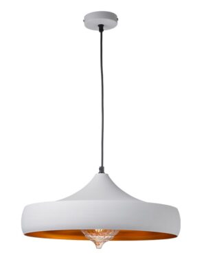 ΚΡΕΜΑΣΤΟ Φ/Σ 1ΧΕ27 ΜΕΤΑΛΛΙΚΟ ΛΕΥΚΟ/ΧΡΥΣΟ Φ46ΧΗ123CM CALIPHATE