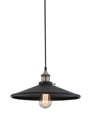 ΚΑΜΠΑΝΑ ΜΕΤΑΛΛΙΚΗ ΜΑΥΡΗ Φ36CM 1ΧE27 HIPPOLYTE