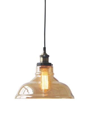 ΚΡΕΜΑΣΤΟ ΓΥΑΛΙΝΟ ΚΕΧΡΙΜΠΑΡΙ Φ28CM 1ΧE27 SMYRNA