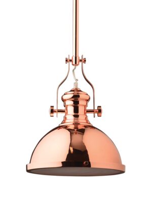 ΚΑΜΠΑΝΑ ΜΕΤΑΛΛΙΚΗ ΧΑΛΚΙΝΗ ΜΕ ΓΥΑΛΙ 1XE27 CRONUS