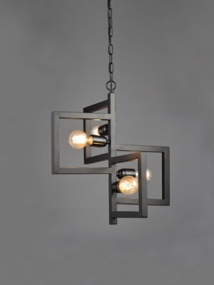 ΚΡΕΜΑΣΤΟ 4ΧΕ27 ΜΑΥΡΟ ΜΕΤΑΛΛΙΚΟ Φ42ΧΗ98CM SIRIUS