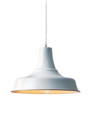 ΚΑΜΠΑΝΑ ΜΕΤΑΛΛΙΚΗ ΛΕΥΚΗ Φ34CM 1ΧE27 STOOGES