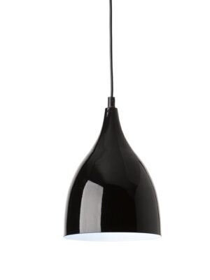 ΜΕΤΑΛΛΙΚΗ ΚΑΜΠΑΝΑ 1ΧΕ27 ΜΑΥΡΗ Φ17χΗ23cm ROXANNE