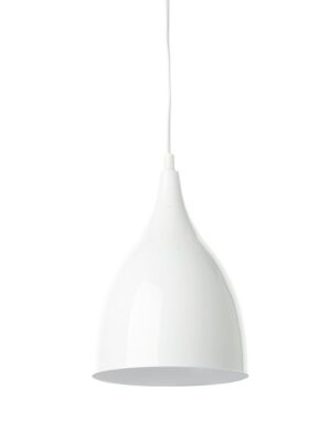 ΜΕΤΑΛΛΙΚΗ ΚΑΜΠΑΝΑ 1ΧΕ27 ΛΕΥΚΗ Φ17χΗ23cm ROXANNE