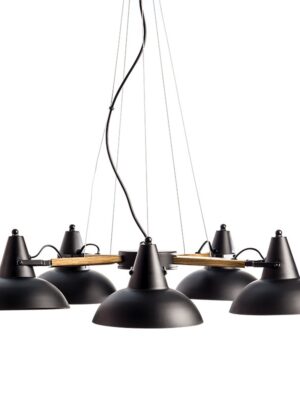 NETTO ΦΩΤΙΣΤΙΚΟ ΚΡΕΜΑΣΤΟ ΜΑΥΡΟ ΜΑΤ ΜΕΤΑΛΛΙΚΟ ΣΥΜΒΑΤΙΚΟ 5ΧΕ27 IP20 Φ730Χ875mm