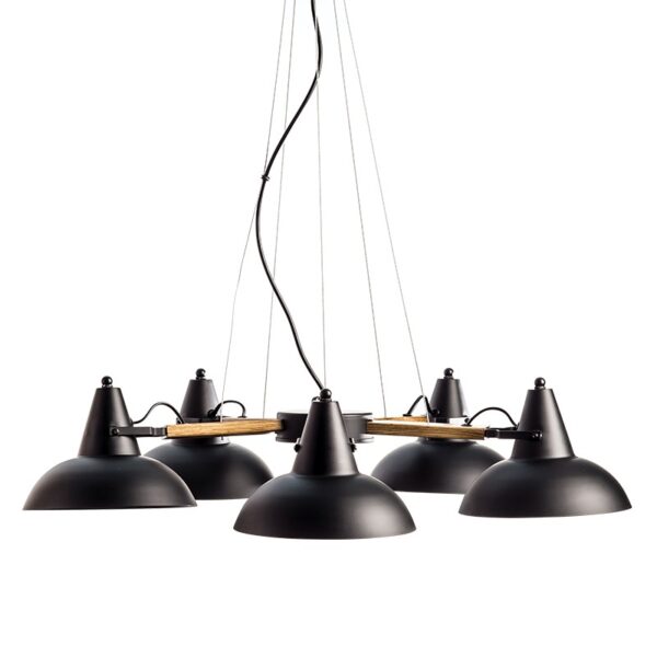 NETTO ΦΩΤΙΣΤΙΚΟ ΚΡΕΜΑΣΤΟ ΜΑΥΡΟ ΜΑΤ ΜΕΤΑΛΛΙΚΟ ΣΥΜΒΑΤΙΚΟ 5ΧΕ27 IP20 Φ730Χ875mm