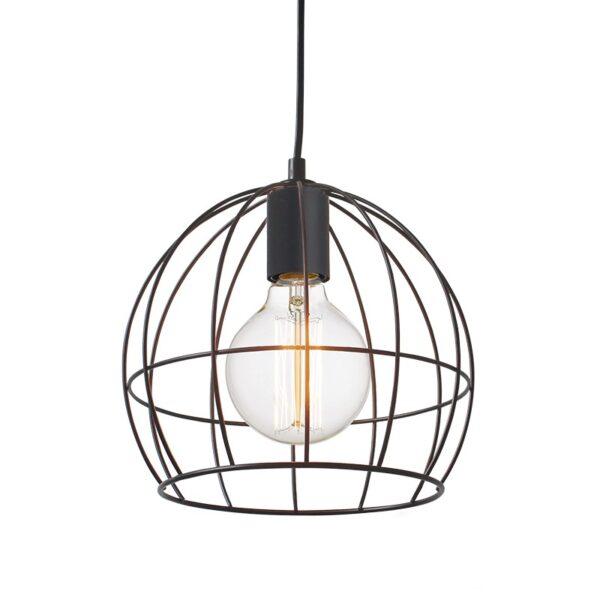 NETTO ΦΩΤΙΣΤΙΚΟ ΚΡΕΜΑΣΤΟ ΜΑΥΡΟ ΜΑΤ ΜΕΤΑΛΛΙΚΟ ΣΥΜΒΑΤΙΚΟ 1ΧΕ27 IP20 Φ240Χ228mm