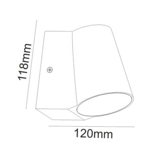 LED COB WALL LUMINAIRE 6W 400LM 100° 230V AC 3.000K DARK GREY CRI80 IP54 30.000HRS