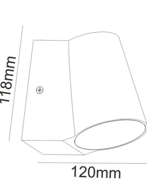 LED COB WALL LUMINAIRE 6W 400LM 100° 230V AC 3.000K DARK GREY CRI80 IP54 30.000HRS