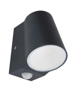 LED COB WALL SENSOR LUMINAIRE 6W 400LM 100° 230V AC 3.000K DARK GREY CRI80 IP54 30.000HRS