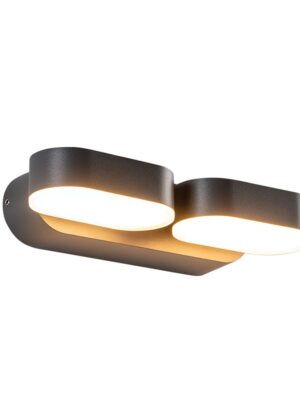 LED SMD WALL LUMINAIRE 13W 630LM 100° 230V AC 3.000K DARK GREY CRI80 IP54 30.000HRS