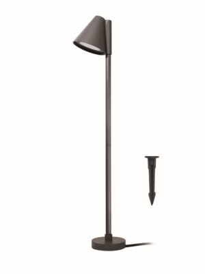 ΦΩΤΙΣΤΙΚΟ ΚΩΛΟΝΑΚΙ ΚΗΠΟΥ ΑΡΧΙΤΕΚΤΟΝΙΚΟΥ ΦΩΤΙΣΜΟΥ ΜΕ ΠΑΣΣΑΛΑΚΙ & ΒΑΣΗ ΑΛΟΥΜΙΝΙΟ ΣΚΟΥΡΟ ΓΚΡΙ ΣΥΜΒΑΤΙΚΟ 1XGU10 IP65 100x112x600mm