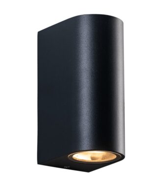 DASA-GL - ΣΠΟΤ ΤΟΙΧΟΥ ΑΡΧΙΤΕΚΤΟΝΙΚΟΥ ΦΩΤΙΣΜΟΥ 2 ΔΕΣΜΕΩΝ ΜΑΥΡΟ ΑΛΟΥΜΙΝΙΟ ΣΥΜΒΑΤΙΚΟ 2xGU10 IP54 68x92x152mm