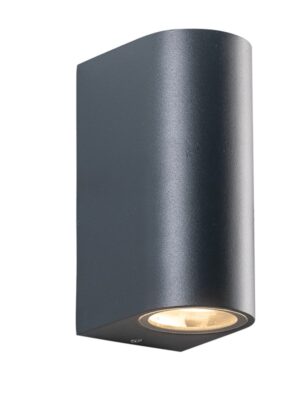 DASA-GL - ΣΠΟΤ ΤΟΙΧΟΥ ΑΡΧΙΤΕΚΤΟΝΙΚΟΥ ΦΩΤΙΣΜΟΥ 2 ΔΕΣΜΕΩΝ ΣΚΟΥΡΟ ΓΚΡΙ ΑΛΟΥΜΙΝΙΟ ΣΥΜΒΑΤΙΚΟ 2xGU10 IP54 68x92x152mm