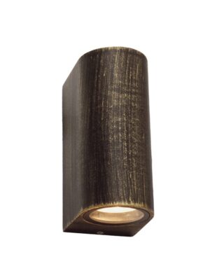 DASA-GL - ΣΠΟΤ ΤΟΙΧΟΥ ΑΡΧΙΤΕΚΤΟΝΙΚΟΥ ΦΩΤΙΣΜΟΥ 2 ΔΕΣΜΕΩΝ ΧΡΥΣΟ ΜΑΥΡΟ ΑΛΟΥΜΙΝΙΟ ΣΥΜΒΑΤΙΚΟ 2xGU10 IP54 68x92x152mm