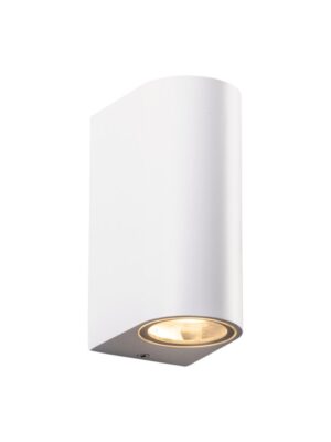 DASA-GL - ΣΠΟΤ ΤΟΙΧΟΥ ΑΡΧΙΤΕΚΤΟΝΙΚΟΥ ΦΩΤΙΣΜΟΥ 2 ΔΕΣΜΕΩΝ ΛΕΥΚΟ ΜΑΤ ΑΛΟΥΜΙΝΙΟ ΣΥΜΒΑΤΙΚΟ 2xGU10 IP54 68x92x152mm