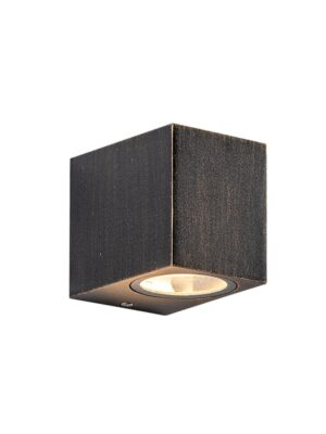 VITA-GS - ΣΠΟΤ ΤΟΙΧΟΥ ΑΡΧΙΤΕΚΤΟΝΙΚΟΥ ΦΩΤΙΣΜΟΥ ΧΡΥΣΟ ΜΑΥΡΟ ΑΛΟΥΜΙΝΙΟ ΣΥΜΒΑΤΙΚΟ 1xGU10 IP54 68x81x92mm