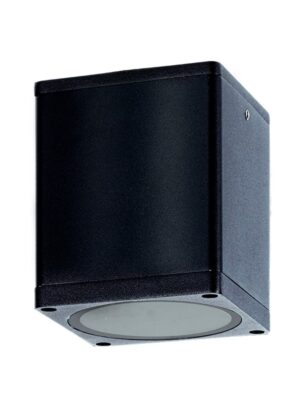 GU10  SQUARE CEILING LUMINAIRE 230V AC BLACK IP65 GU10 MAX.35W