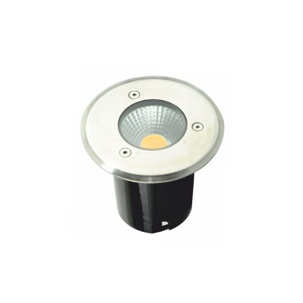LED ROUND COB INGROUND SPOT LUMINAIRE 7W 450LM 3000K 45° 230V AC IP67 RA80 30000hrs