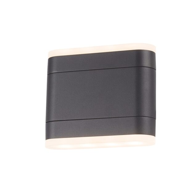 LED SMD WALL LUMINAIRE 9W 480LM 110° 230V AC 3.000K DARK GREY CRI80 IP54 30.000HRS