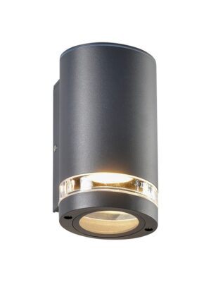 MELITTA - ΣΠΟΤ ΤΟΙΧΟΥ ΑΡΧΙΤΕΚΤΟΝΙΚΟΥ ΦΩΤΙΣΜΟΥ ΣΚΟΥΡΟ ΓΚΡΙ ΑΛΟΥΜΙΝΙΟ ΣΥΜΒΑΤΙΚΟ 1xGU10 IP54 92x104x162.5mm