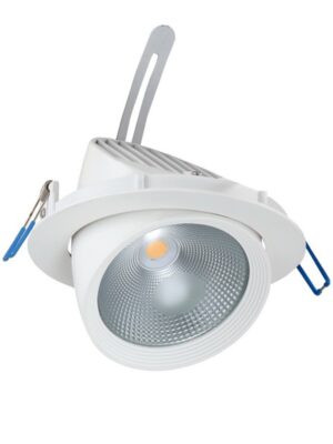 WHITE LED RECESSED MOVABLE LIGHT 20W 3000K 60° 1500LM 230V AC Ra80