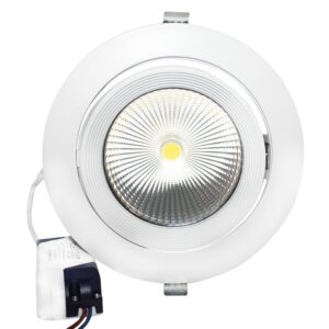 LED ΧΩΝΕΥΤΟ ΚΙΝΗΤΟ ΦΩΤΙΣΤΙΚΟ  230V AC 30W 3000K 60° 2400LM Ra80 ΛΕΥΚΟ