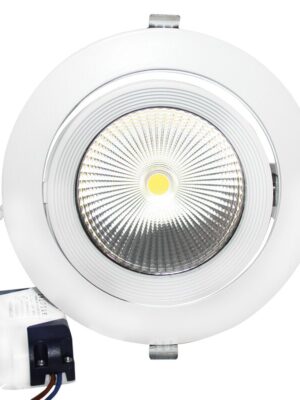 LED ΧΩΝΕΥΤΟ ΚΙΝΗΤΟ ΦΩΤΙΣΤΙΚΟ  230V AC 30W 3000K 60° 2400LM Ra80 ΛΕΥΚΟ