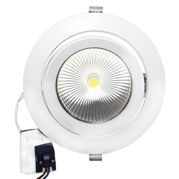 LED ΧΩΝΕΥΤΟ ΚΙΝΗΤΟ ΦΩΤΙΣΤΙΚΟ  230V AC 30W 3000K 60° 3400LM Ra80 ΛΕΥΚΟ