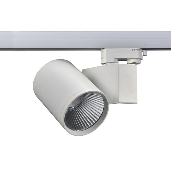 LED ΦΩΤΙΣΤΙΚΟ ΡΑΓΑΣ 230V AC 40W 3000K 3-PHASE 34° 4000LM Ra80 ΛΕΥΚΟ