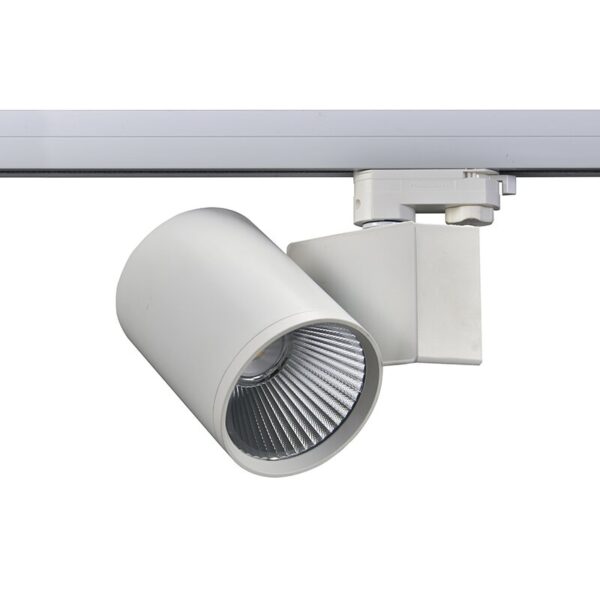 LED ΦΩΤΙΣΤΙΚΟ ΡΑΓΑΣ 230V AC 40W 4000K 3-PHASE 34° 4200LM Ra90 ΛΕΥΚΟ