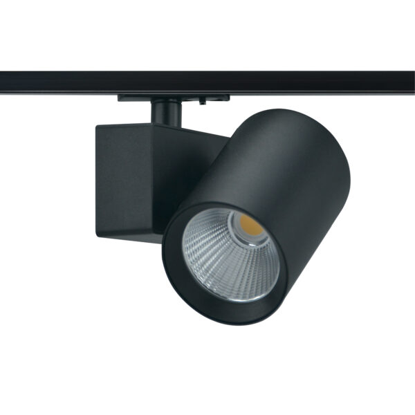 SAND BLACK LED TRACK LUMINAIRE 40W 6500K 1-PHASE 38° 4600LM 230V AC Ra80 5YRS