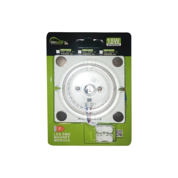 LED SMD MAGNET MODULE 18W 230V AC 1550LM 160° 3000K RA80 30000HRS
