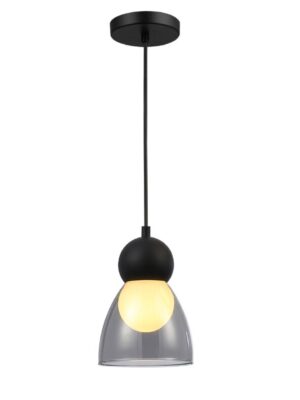 JULIETTE-ΦΩΤΙΣΤΙΚΟ ΚΡΕΜΑΣΤΟ ΜΑΥΡΟ ΓΥΑΛΙΝΟ ΣΥΜΒΑΤΙΚΟ ΙΡ20 1xΕ27 133xH1230mm