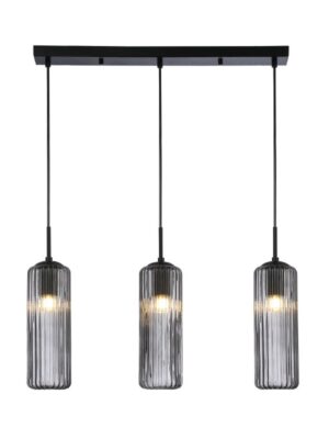 FAME-ΦΩΤΙΣΤΙΚΟ ΚΡΕΜΑΣΤΟ ΜΑΥΡΟ ΓΥΑΛΙΝΟ ΣΥΜΒΑΤΙΚΟ ΙΡ20 3xΕ27 L640xW100xH1420mm