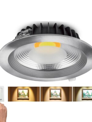 Υ/Κ ΦΩΤΙΣΤΙΚΟ ΧΩΝΕΥΤΟ ΟΡΟΦΗΣ ΝΙΚΕΛ ΜΑΤ 30W CCT 3STEP COB 2535Lm120° ΦΚ.200