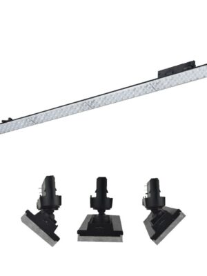 LED ΚΙΝΗΤΟ ΦΩΤΙΣΤΙΚΟ ΡΑΓΑΣ 230V AC 40W 5600LM 4000K 3-PHASE 90° Ra90 5YRS ΜΑΥΡΟ