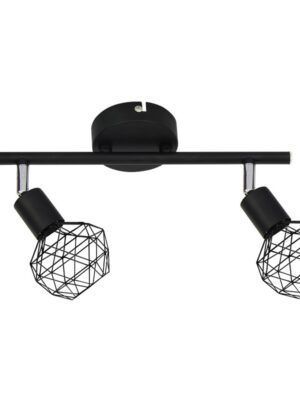 ΣΠΟΤ II 2XE14 ΜΑΥΡΟ ΠΛΕΓΜΑ 30X12,5X19,5CM ALADDIN